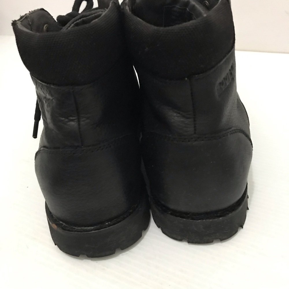 Bogs Black Leather Men's Boots Size 9 - Picture 4 of 9